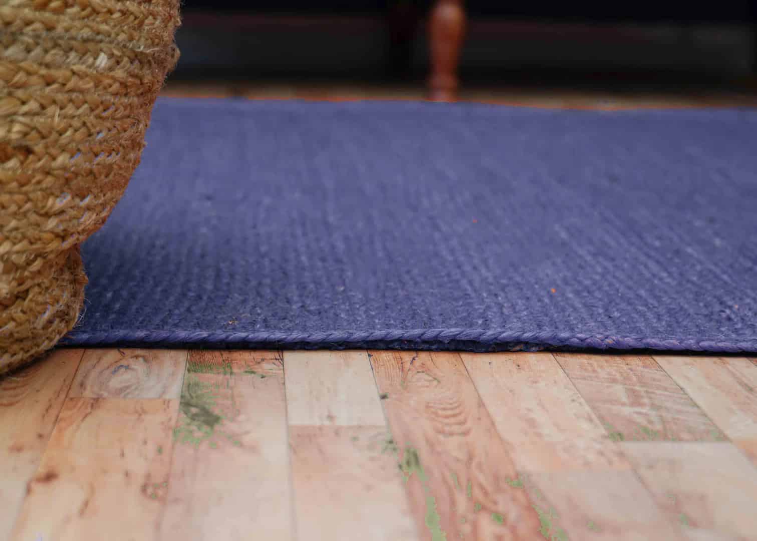 Beige Bordered Handmade Custom Color Jute Braided Rectangle Rug - Image 5