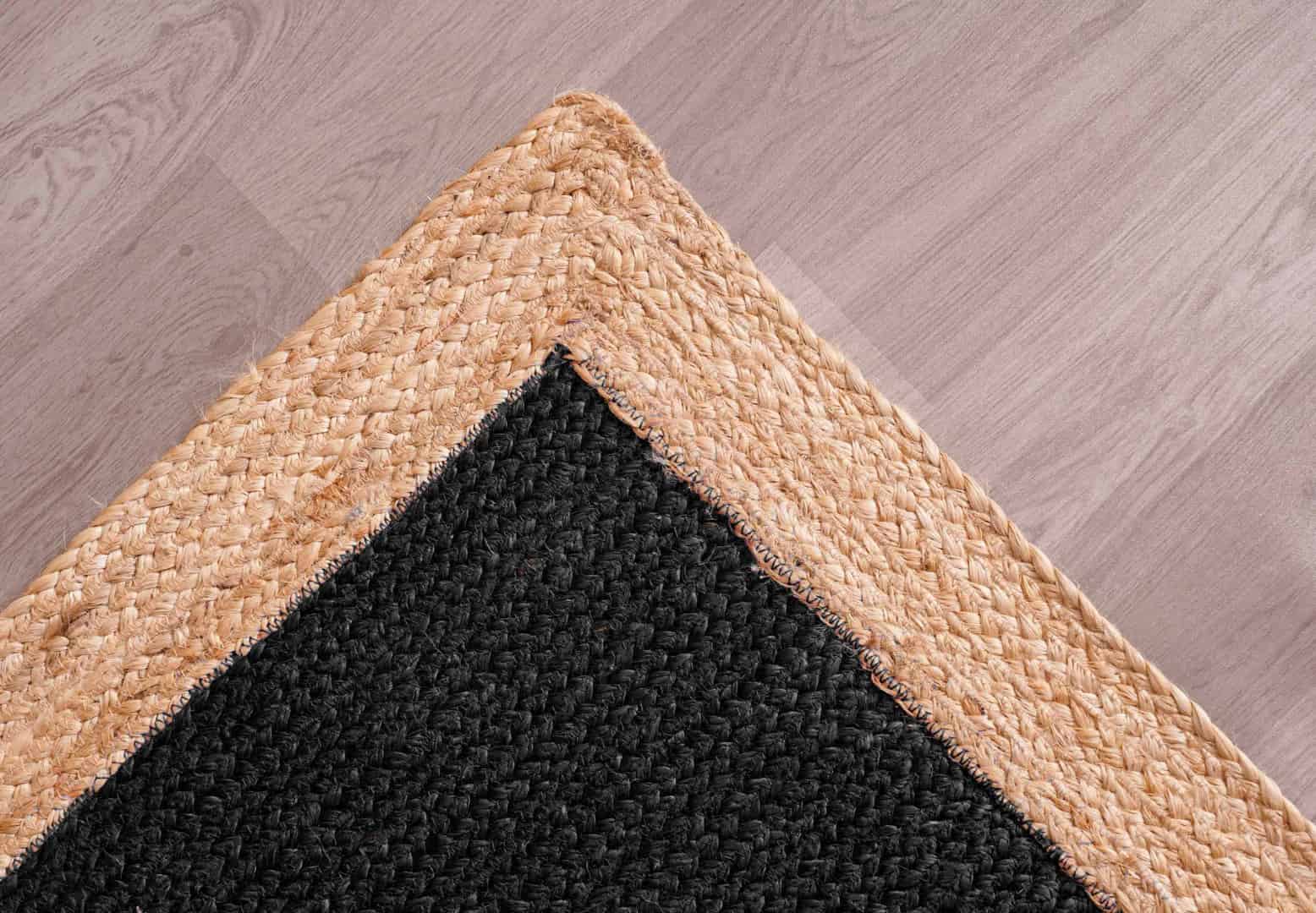 Custom Color with Beige Border Handmade Jute Braided Rectangle and Square Rug - Image 9