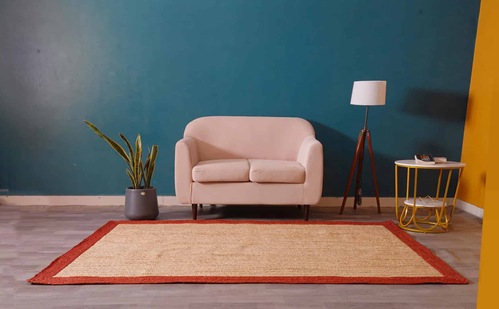 Beige with Every Color Border Handmade Jute Braided Rectangle Rug - Image 2