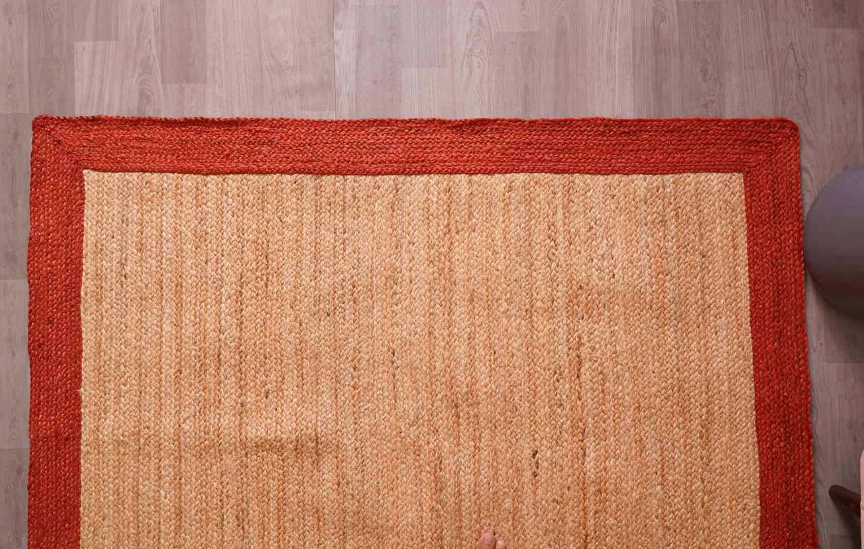 Beige with Every Color Border Handmade Jute Braided Rectangle Rug - Image 5