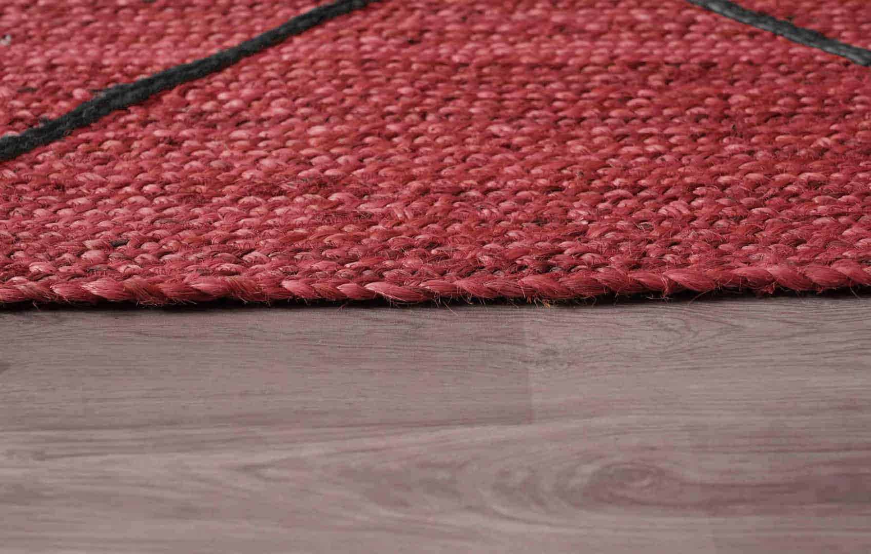 Home Decor Indoor Outdoor Handmade Color with Black Diamond Jute Braided Rectangle Rugs  - Image 3