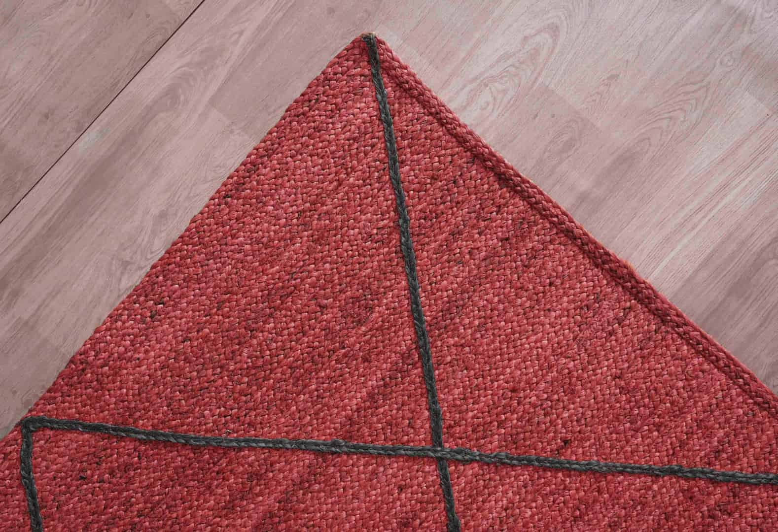 Home Decor Indoor Outdoor Handmade Color with Black Diamond Jute Braided Rectangle Rugs  - Image 5