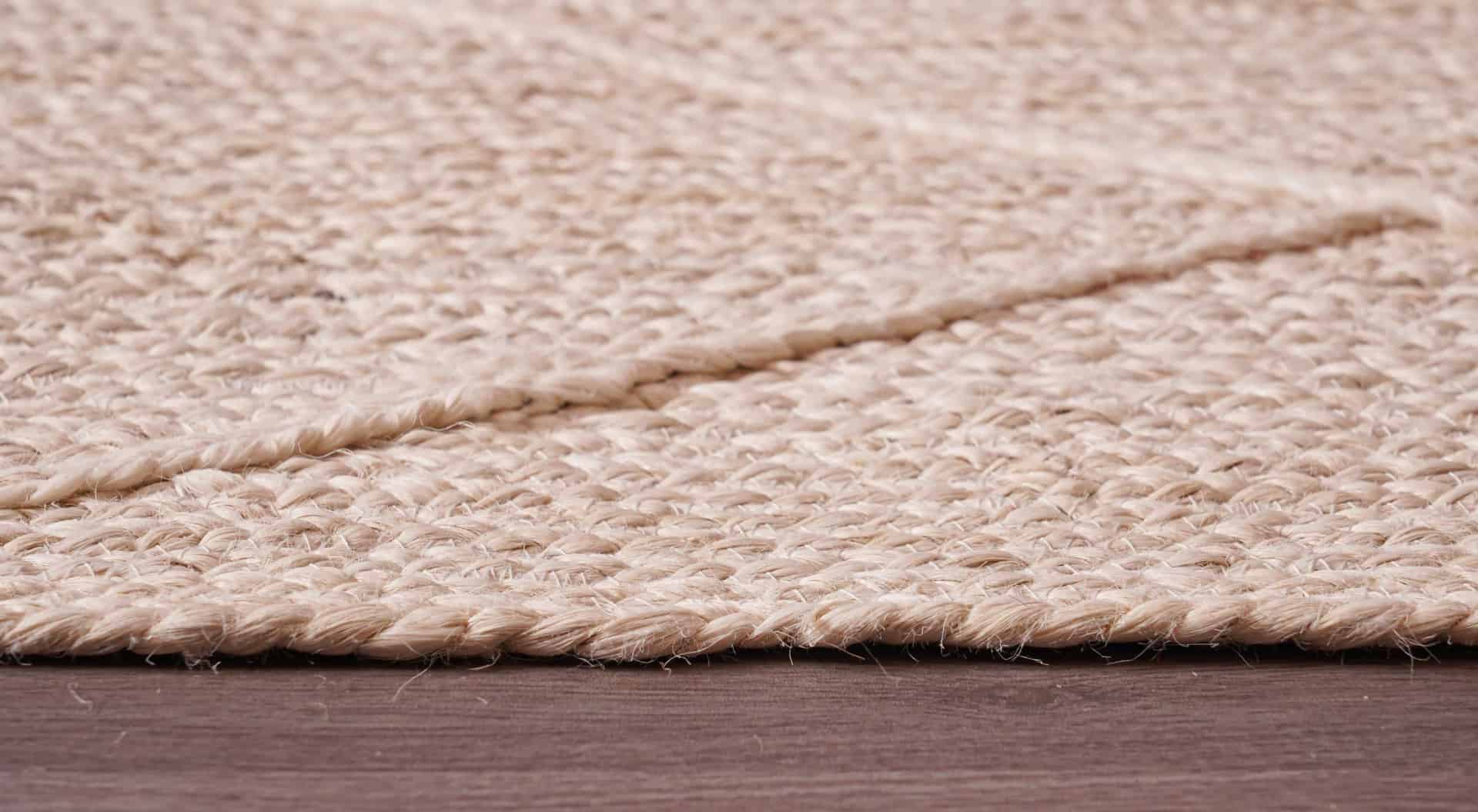 Off White with Diamond Design Handmade Home Decorative Bohemian Jute Braided Rectangle Rug - Image 7