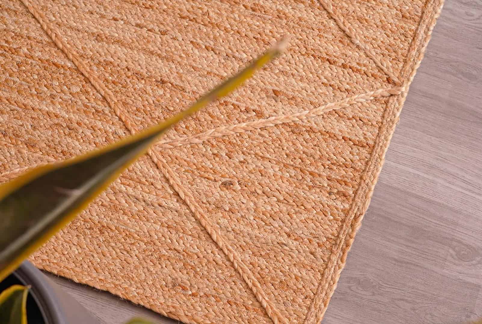 Hand Braided Natural Jute Area Rug with Diamond Home Decor Oushak Rugs - Image 8