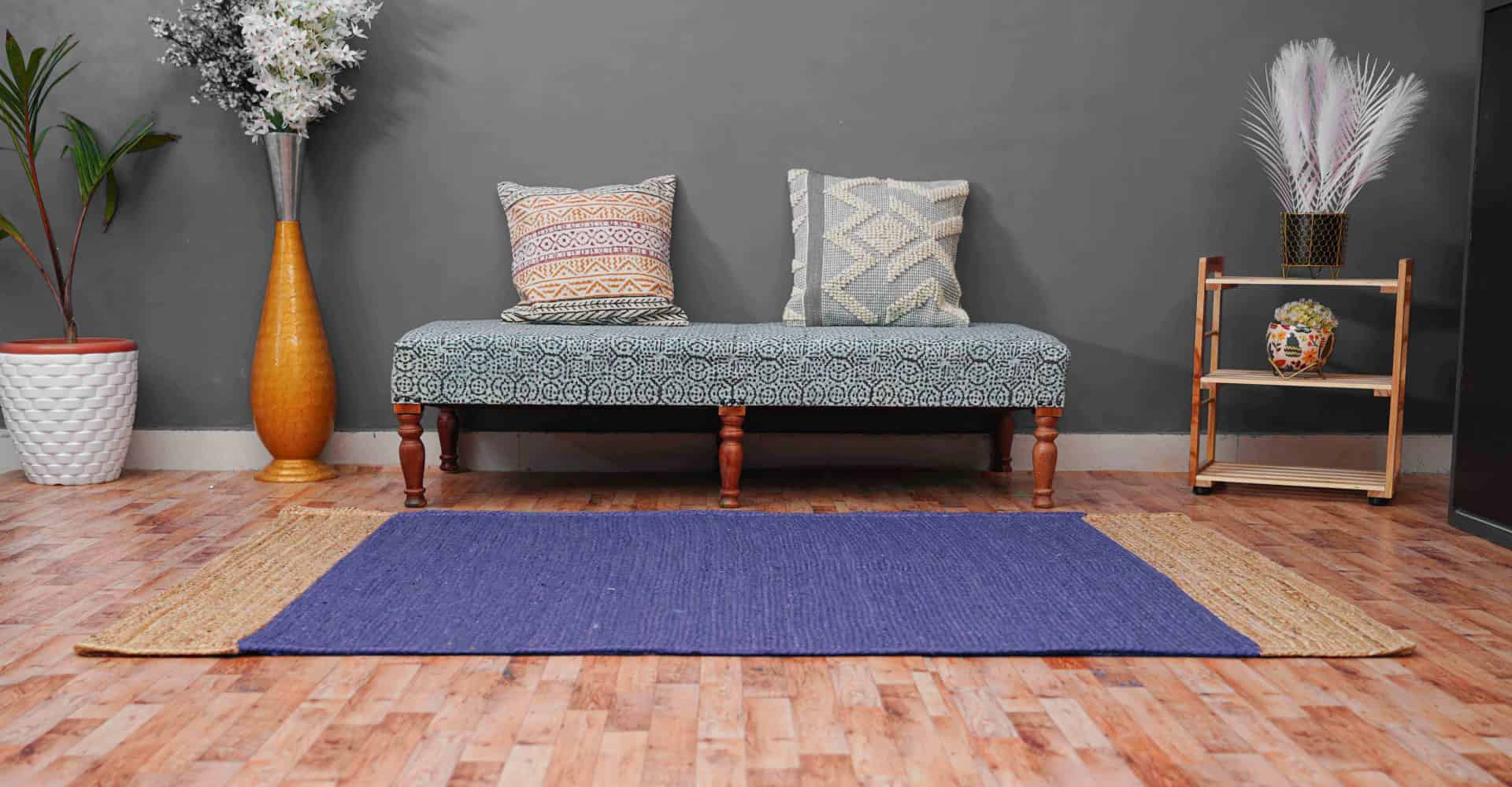 Every Color Custom Size Hand Braided Rectangle Jute Rug with Beige Border - Image 1