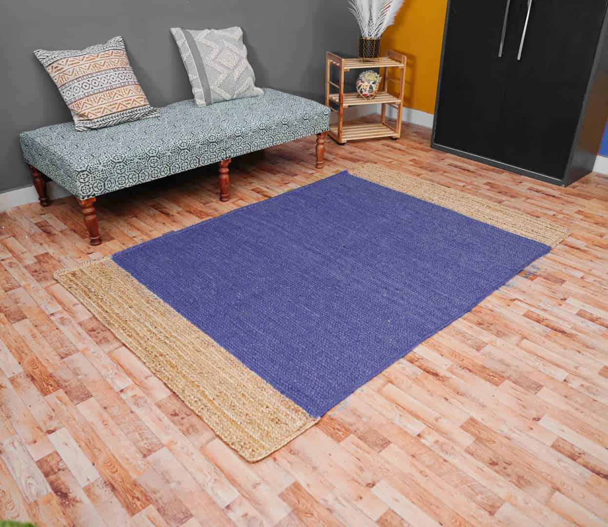 Every Color Custom Size Hand Braided Rectangle Jute Rug with Beige Border - Image 2