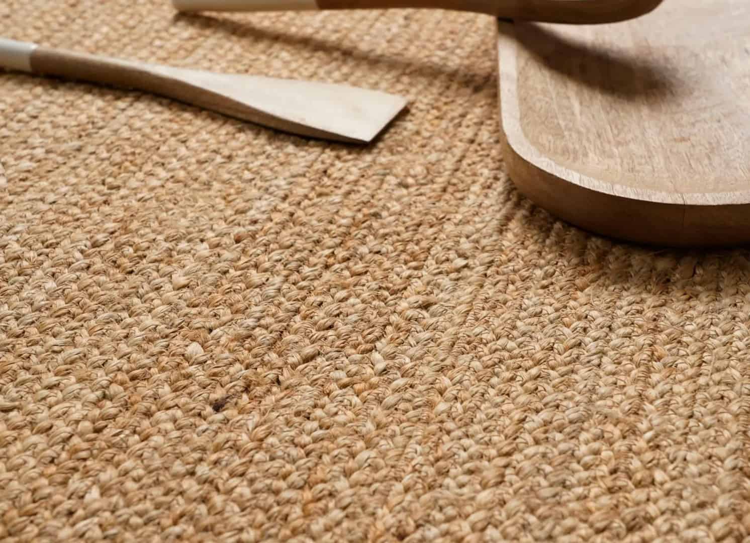Indian Hand Braided Natural Solid Rectangle Jute Rug Natural Fiber Rug - Image 5