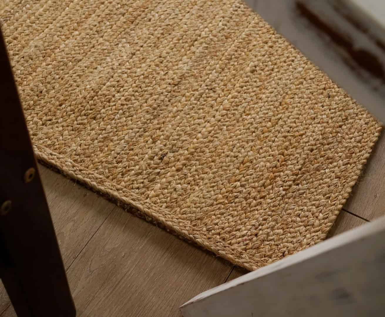 Indian Hand Braided Natural Solid Rectangle Jute Rug Natural Fiber Rug - Image 6