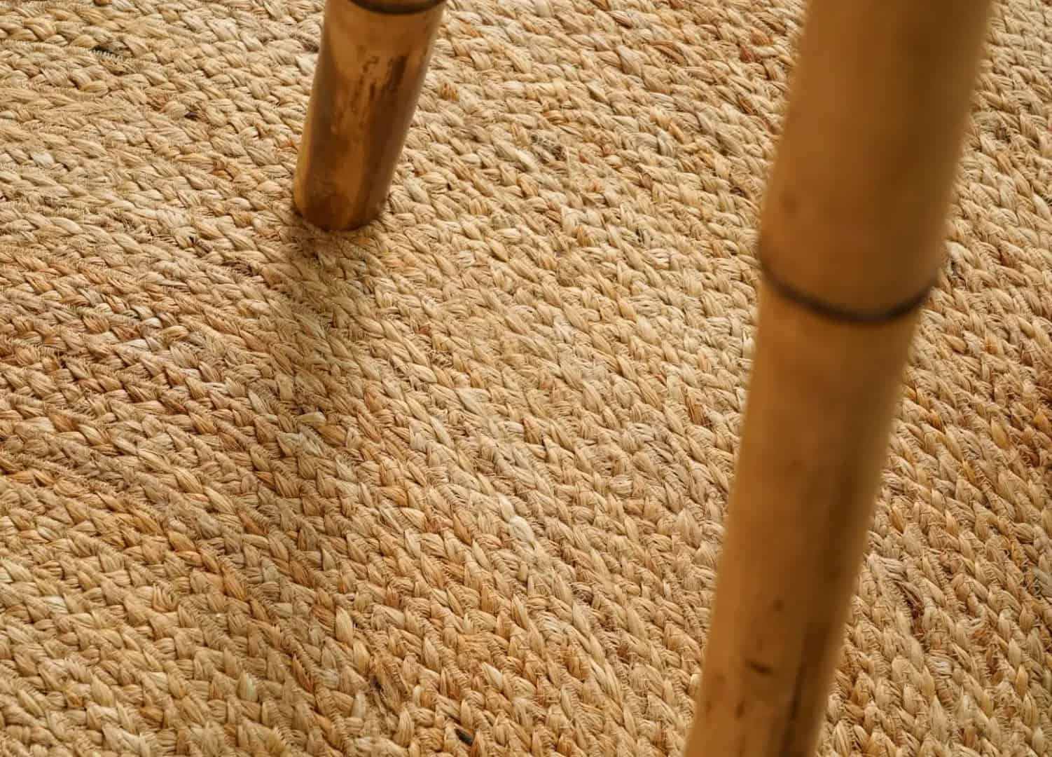 Traditional Indian Hand Braided Oval Jute Rug Beige Color with Multicolor Border - Image 8