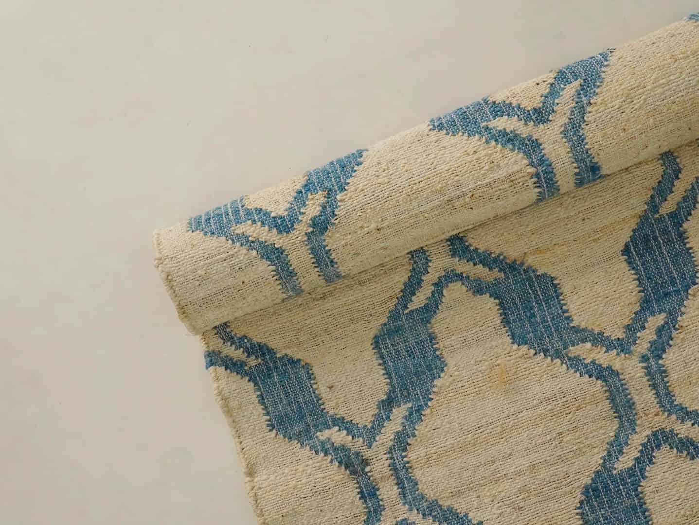 Ivory Blue Scandinavian Design High Quality Hand Woven Flatweave Kilim Modern Boho Geometric Rug For Decor Home Rug - Image 5