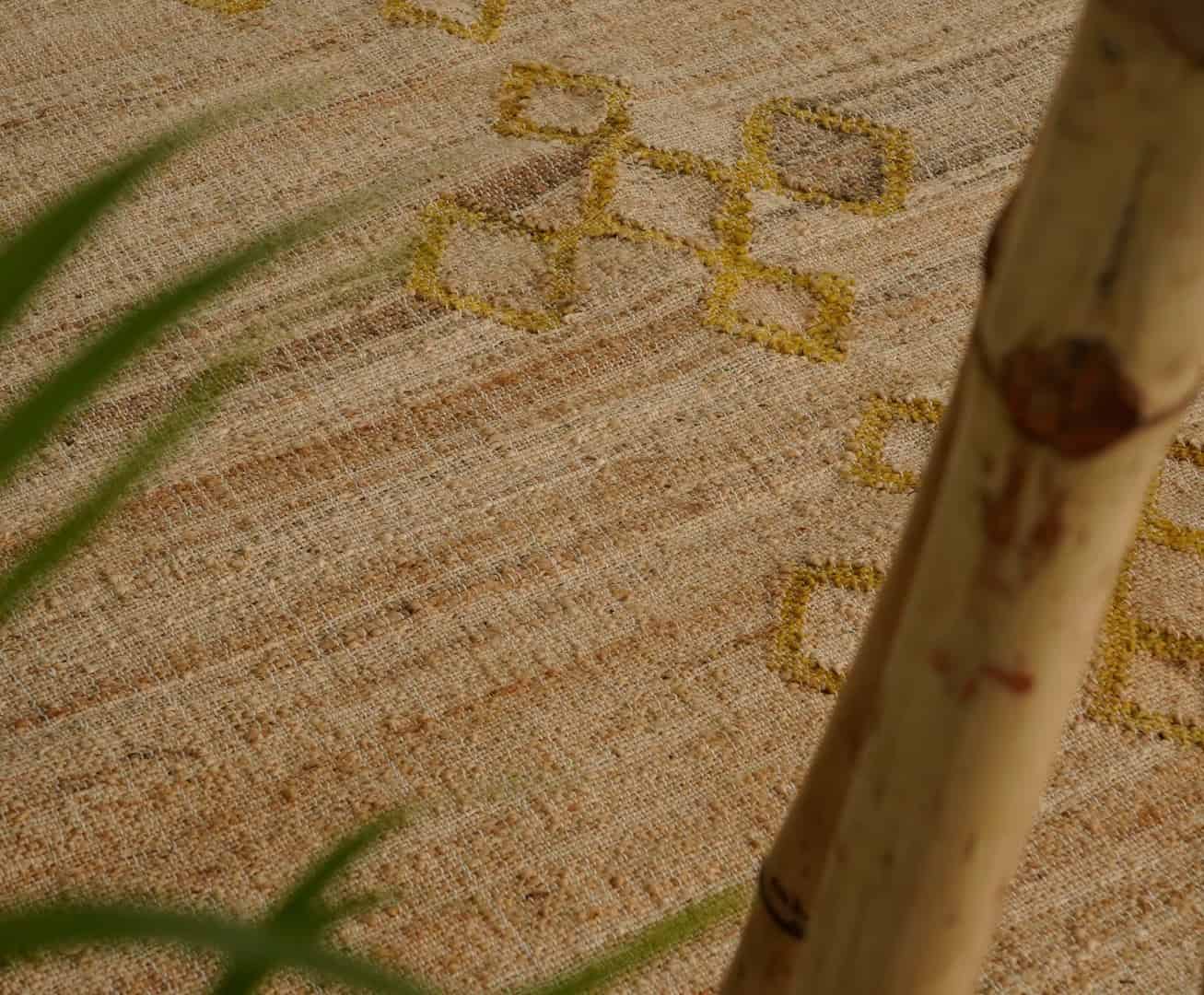 Natural Jute Fiber Cotton Hand Woven Bohemian Moroccan Inspired Rug, Nordic Scandi Rug For Guestroom Decor Rug - Image 9