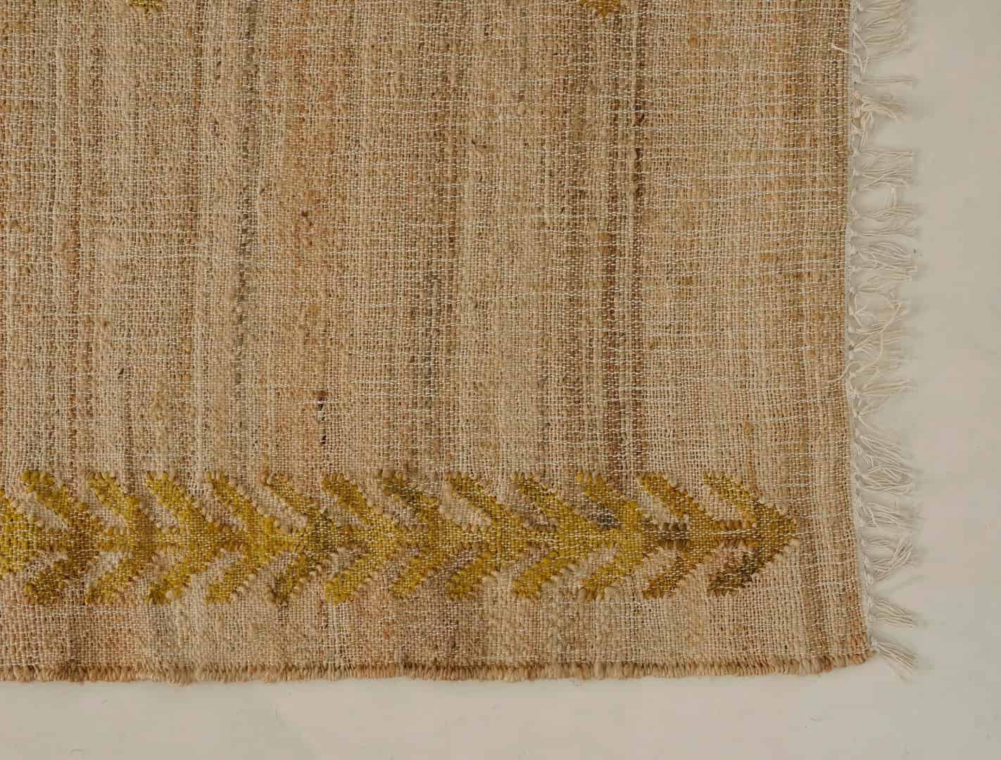 Natural Jute Fiber Cotton Hand Woven Bohemian Moroccan Inspired Rug, Nordic Scandi Rug For Guestroom Decor Rug - Image 4