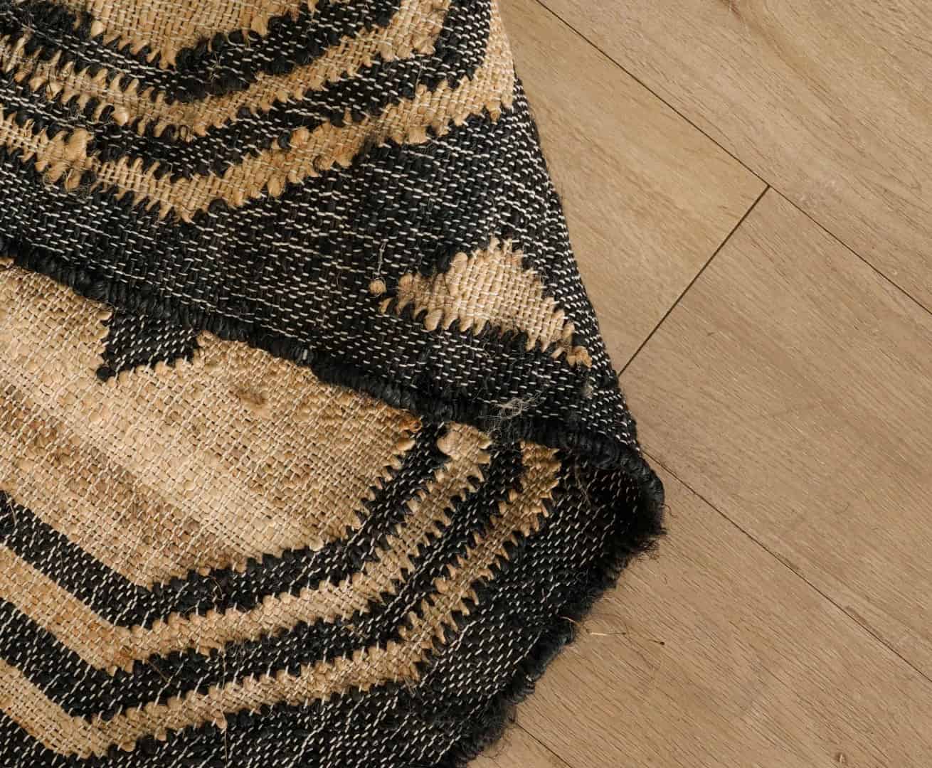 Handwoven Cotton Rectangle Juna Rug Beige Rug With Black Design Rug White Fringes Jute Rug Large Area Rug For Living Room Decor Rug  - Image 8