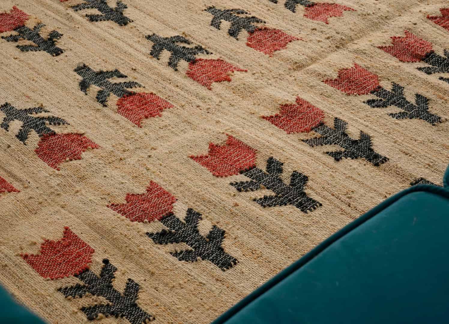 Indian Handmade Moroccan Cotton Jute Rug Large Area Rug For Living Decor Home Rug White Fringes Jute Rug Vintage Jute Area Rug  - Image 5