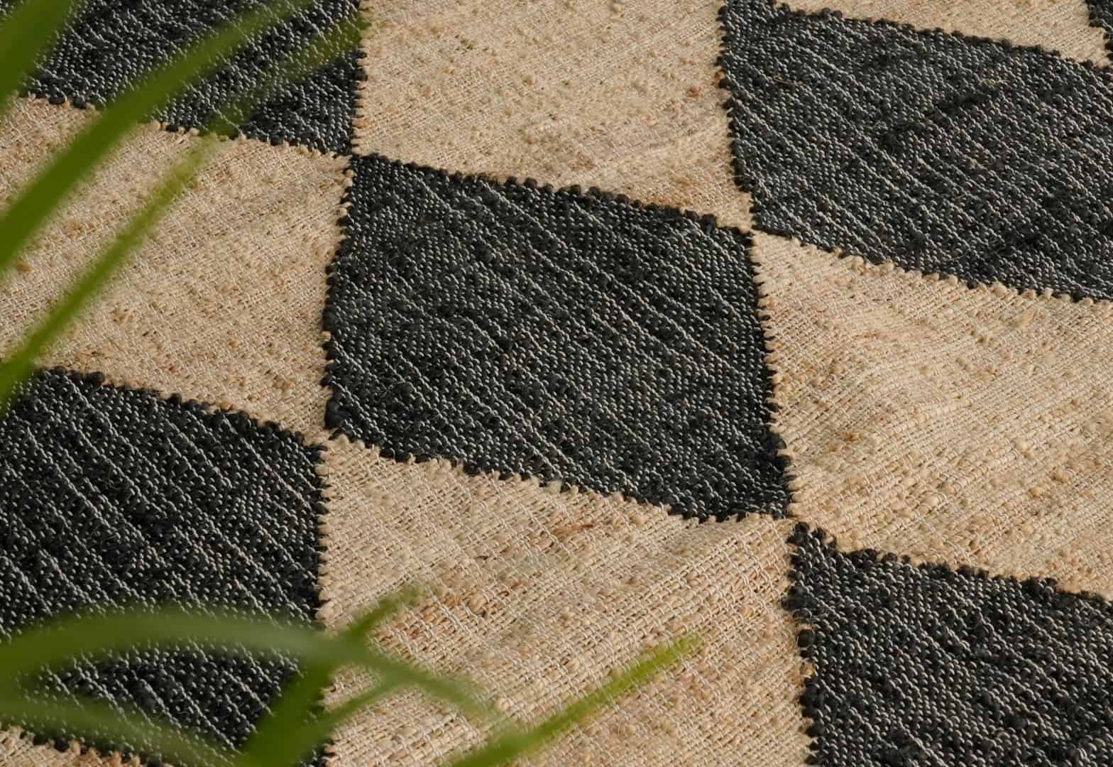 Bohemian Vintage Large Cotton Jute Rug Handwoven Large Area Rug Beige Rug With Black Pattern Rug White Fringes Jute Rug Decorative Home Area Rug - Image 6