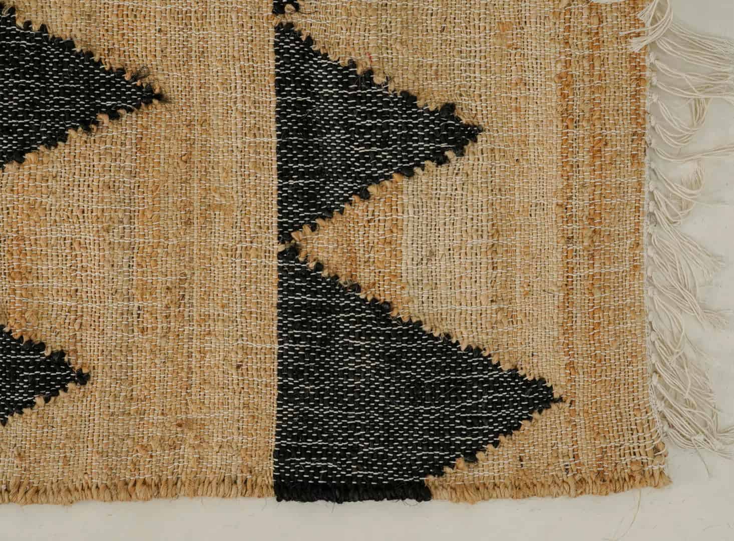 Natural Jute Handwoven Cotton Jute Rug White Fringes Jute Rug Decorative Jute Rug Large Area Jute Rug Entryway Jute Rug For Living Room Decor Rug  - Image 5