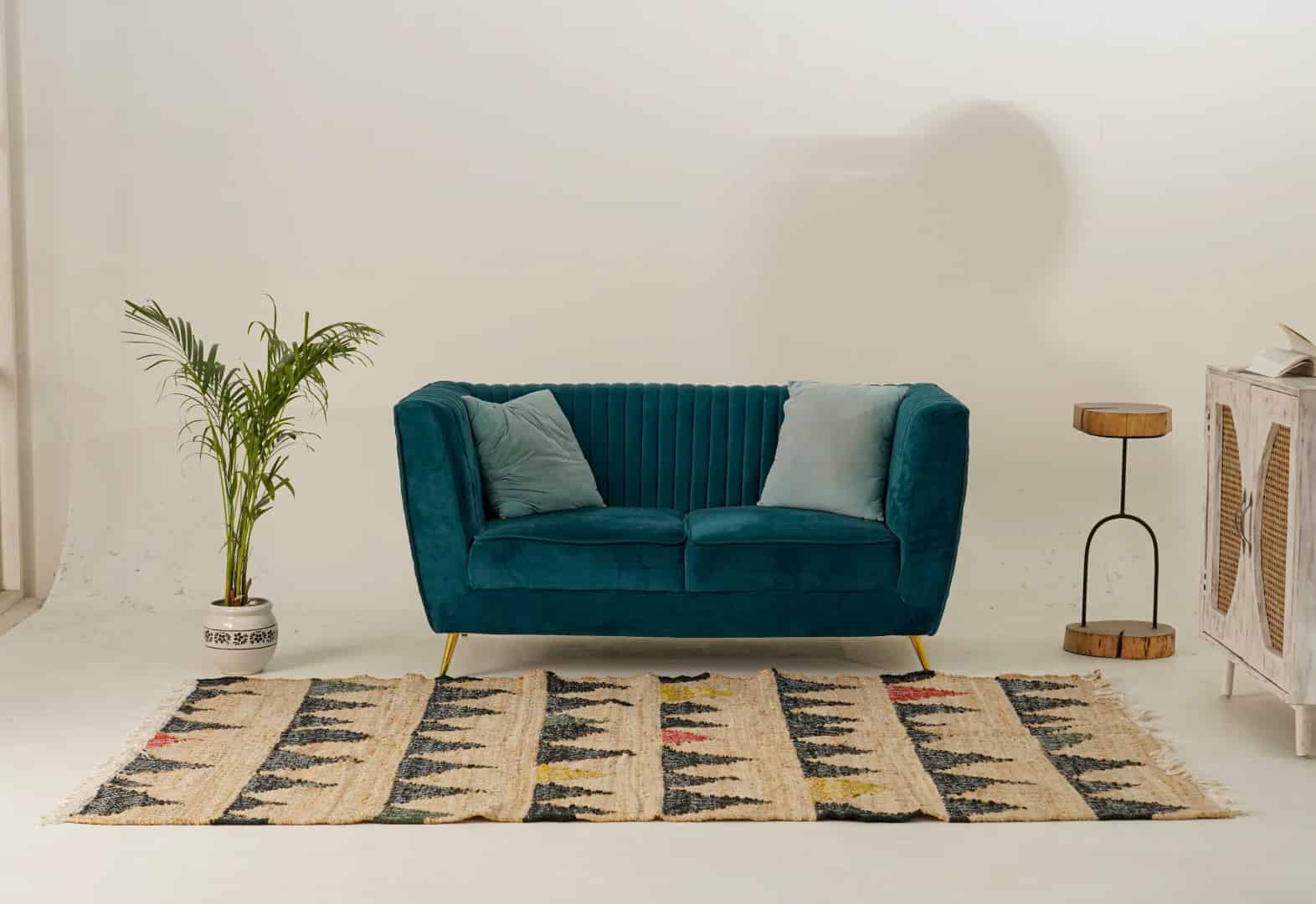 Natural Jute Handwoven Cotton Jute Rug White Fringes Jute Rug Decorative Jute Rug Large Area Jute Rug Entryway Jute Rug For Living Room Decor Rug  - Image 4