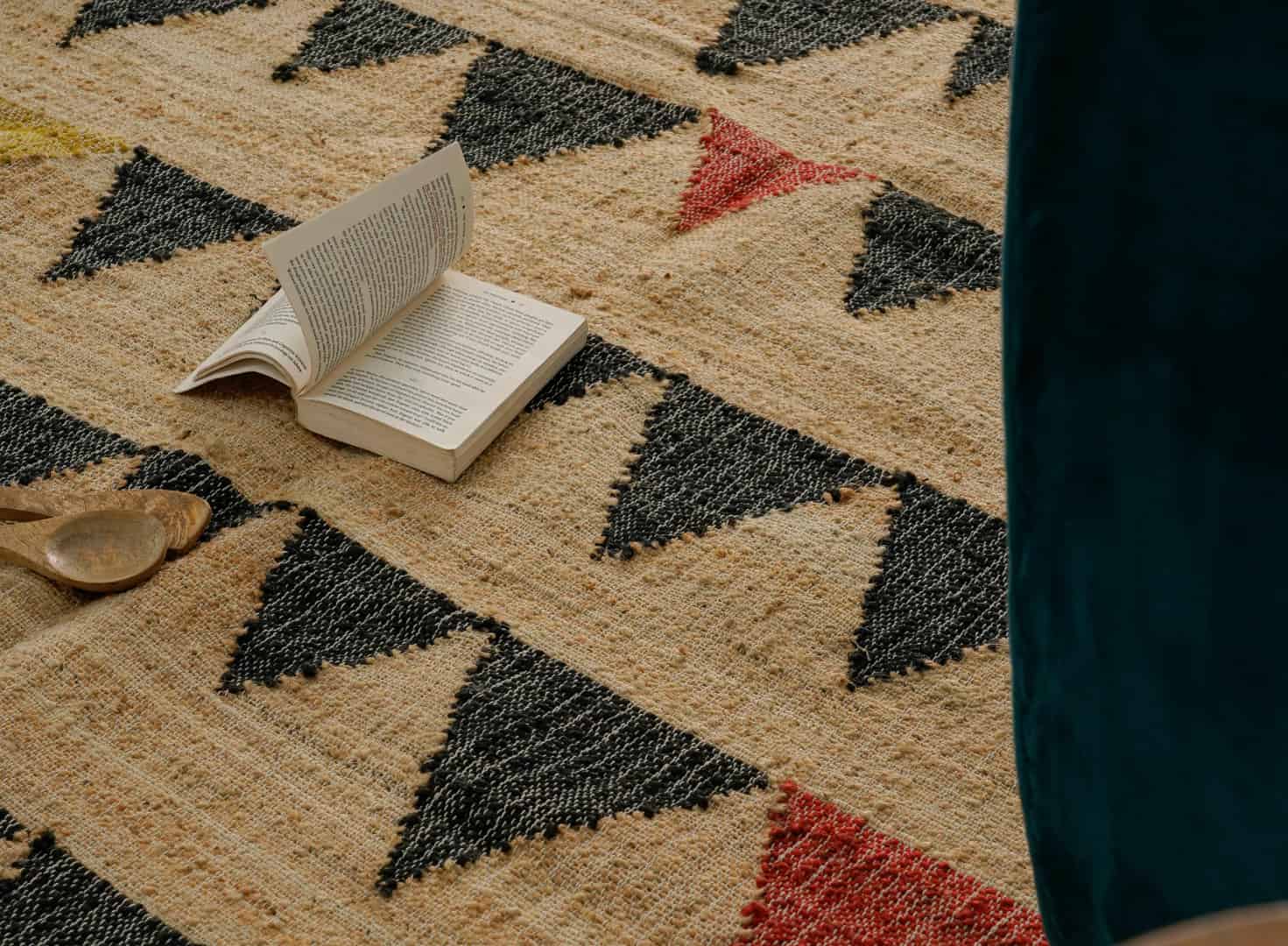 Natural Jute Handwoven Cotton Jute Rug White Fringes Jute Rug Decorative Jute Rug Large Area Jute Rug Entryway Jute Rug For Living Room Decor Rug  - Image 8