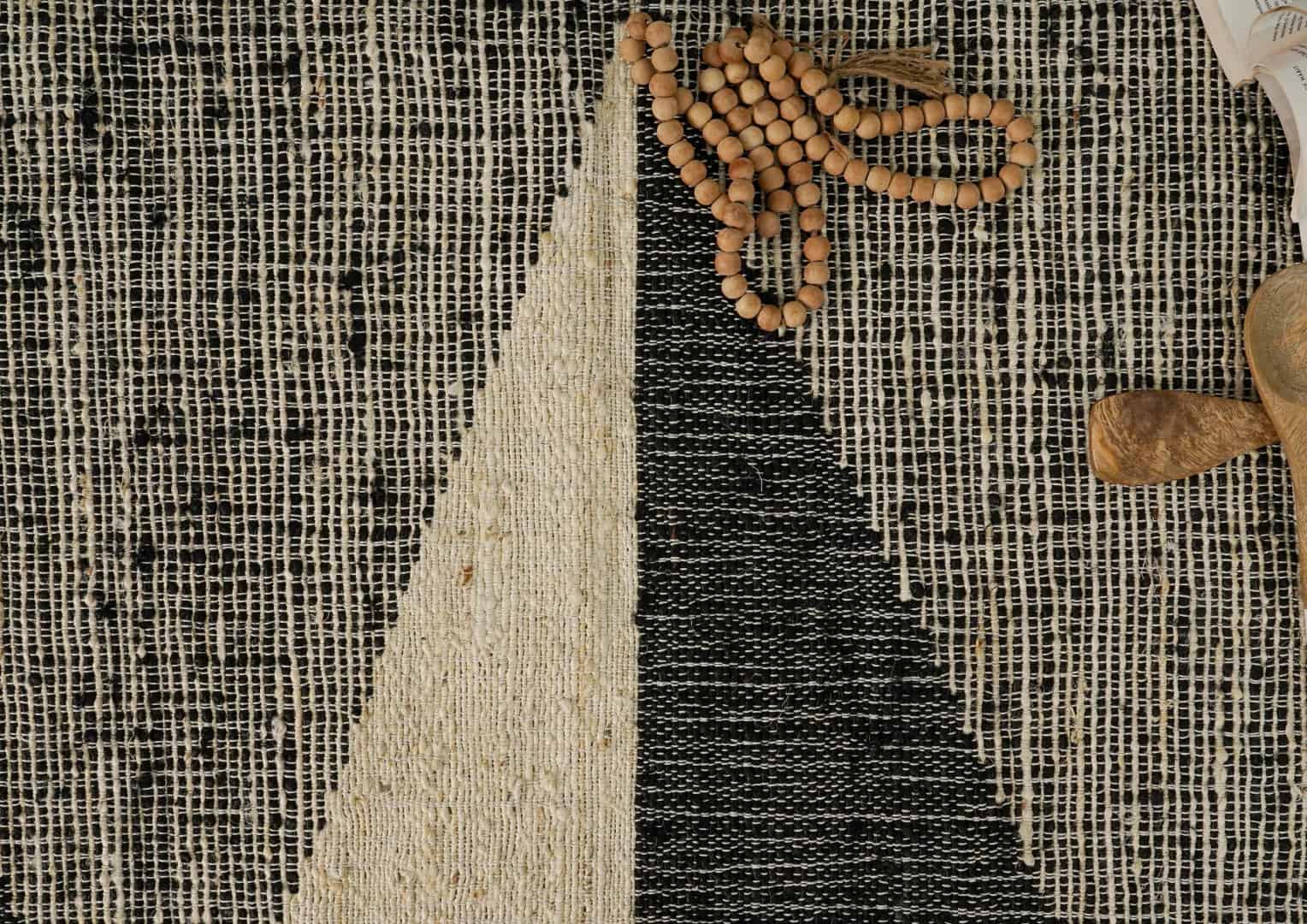 Indian Handwoven Colorful Cotton Jute Dhurrie Rug White Fringes Jute Rug Vintage Large Dhurrie Rug Entryway Jute Dhurrie For Dining Table Decor Rug  - Image 9