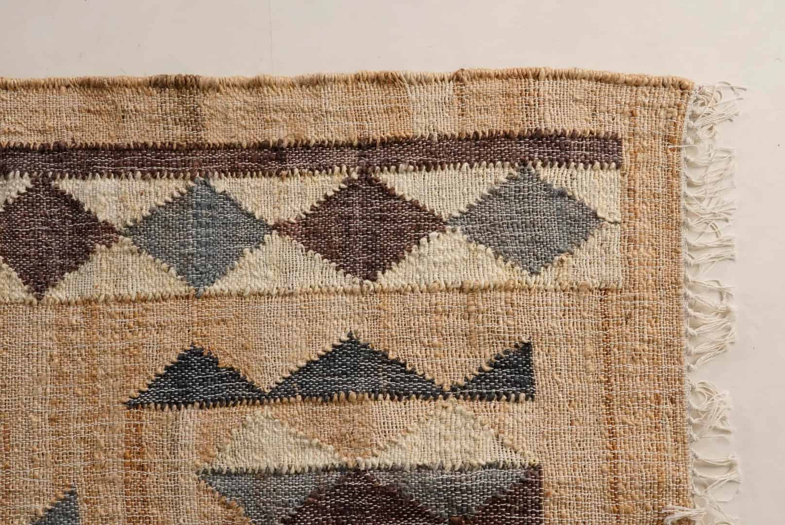 Custom Size Handwoven Cotton Jute Rug Rectangle Shape Rug Vintage Large Area Dhurrie Rug For Living Home Decorative Rug Bohemian Jute Rug Entryway Dhurrie  - Image 3