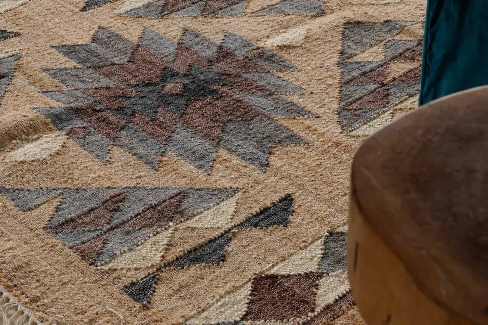 Custom Size Handwoven Cotton Jute Rug Rectangle Shape Rug Vintage Large Area Dhurrie Rug For Living Home Decorative Rug Bohemian Jute Rug Entryway Dhurrie  - Image 6