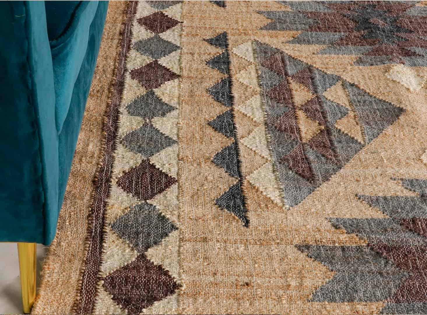 Custom Size Handwoven Cotton Jute Rug Rectangle Shape Rug Vintage Large Area Dhurrie Rug For Living Home Decorative Rug Bohemian Jute Rug Entryway Dhurrie  - Image 7