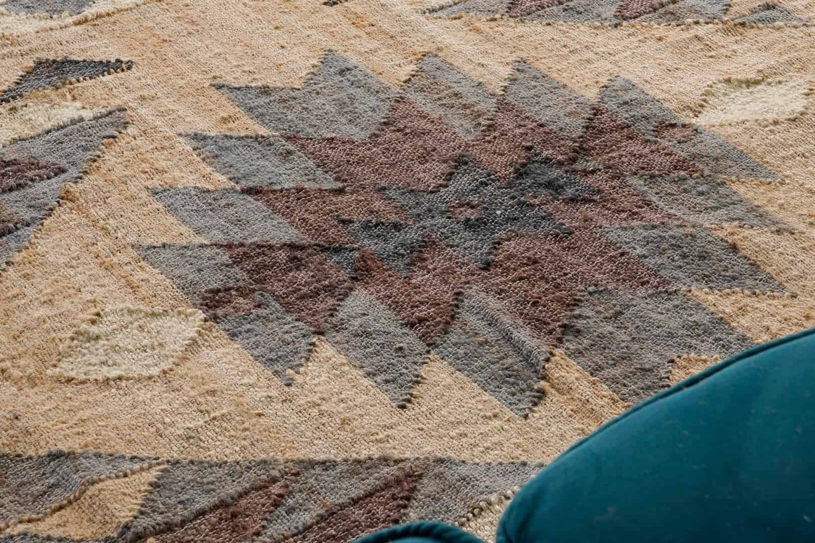 Custom Size Handwoven Cotton Jute Rug Rectangle Shape Rug Vintage Large Area Dhurrie Rug For Living Home Decorative Rug Bohemian Jute Rug Entryway Dhurrie  - Image 8