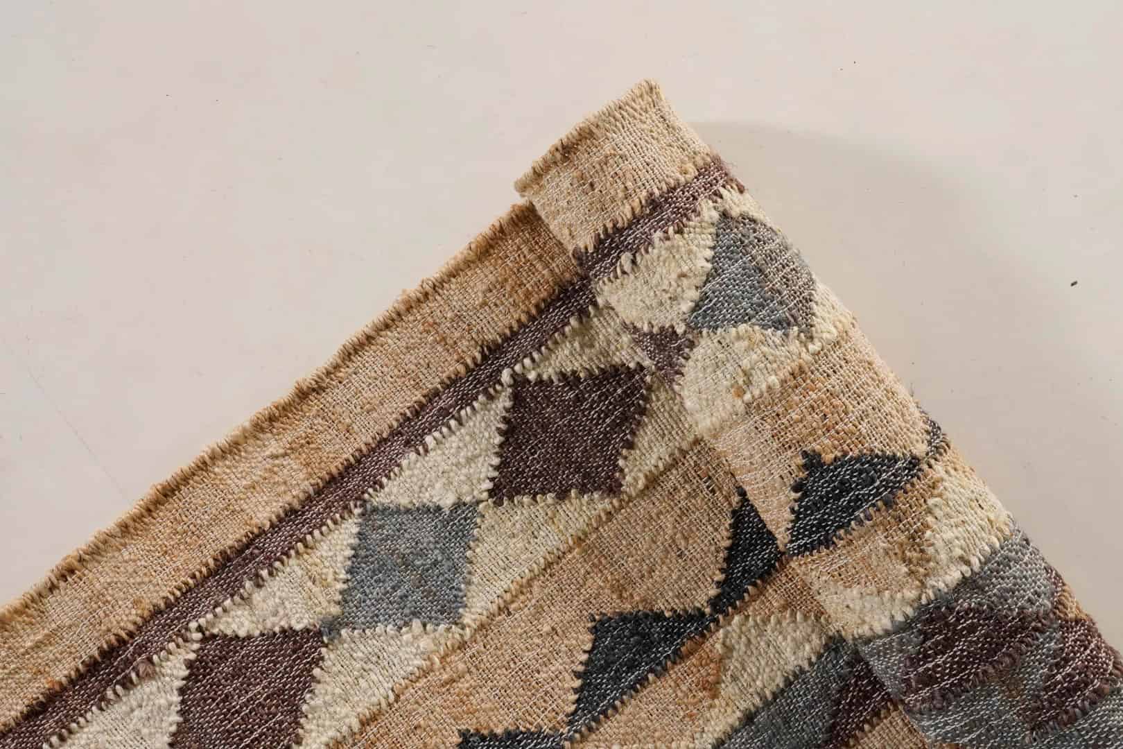 Custom Size Handwoven Cotton Jute Rug Rectangle Shape Rug Vintage Large Area Dhurrie Rug For Living Home Decorative Rug Bohemian Jute Rug Entryway Dhurrie  - Image 2