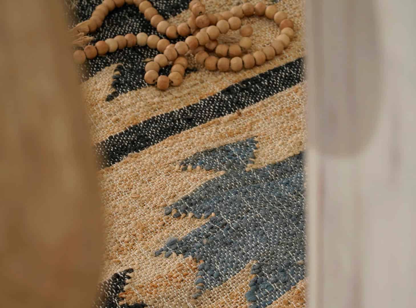 Indian Handwoven Cotton Jute Rug Boho Decor Jute Rug Vintage Jute Rug Hand Woven Bohemian Moroccan Inspired Rug For Living Home Decor Jute Rug White Fringes Jute Rug - Image 8