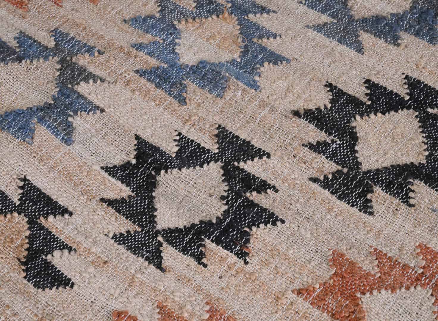 Indian Handwoven Colorful Cotton Jute Large Area Rug Rectangle Shape Rug Boho Decor Rug White Fringes Jute Rug Designing Decor Jute Dhurrie Rug For Living Home - Image 8