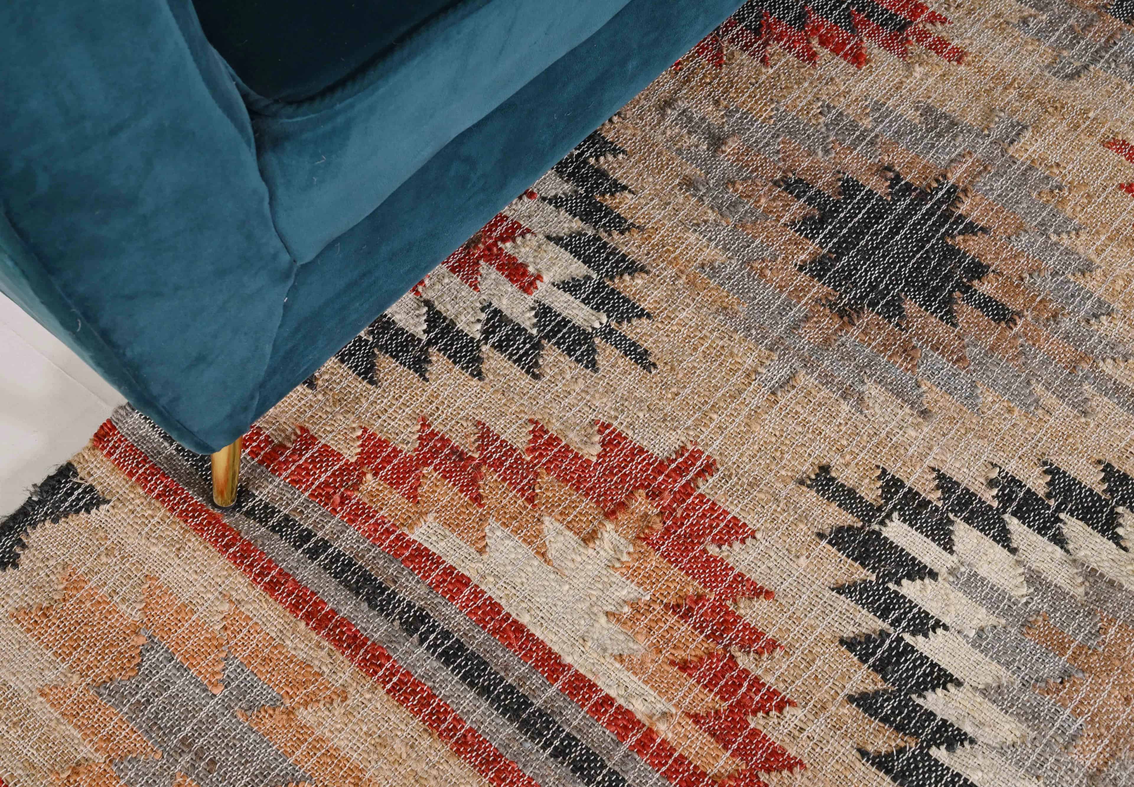 Indian Handwoven Colorful Cotton Large Dhurrie Rug Bohemian Jute Rug Eco Friendly Rug Traditional Jute Rug White Fringes Rug Home Decorative Jute Rug  - Image 7