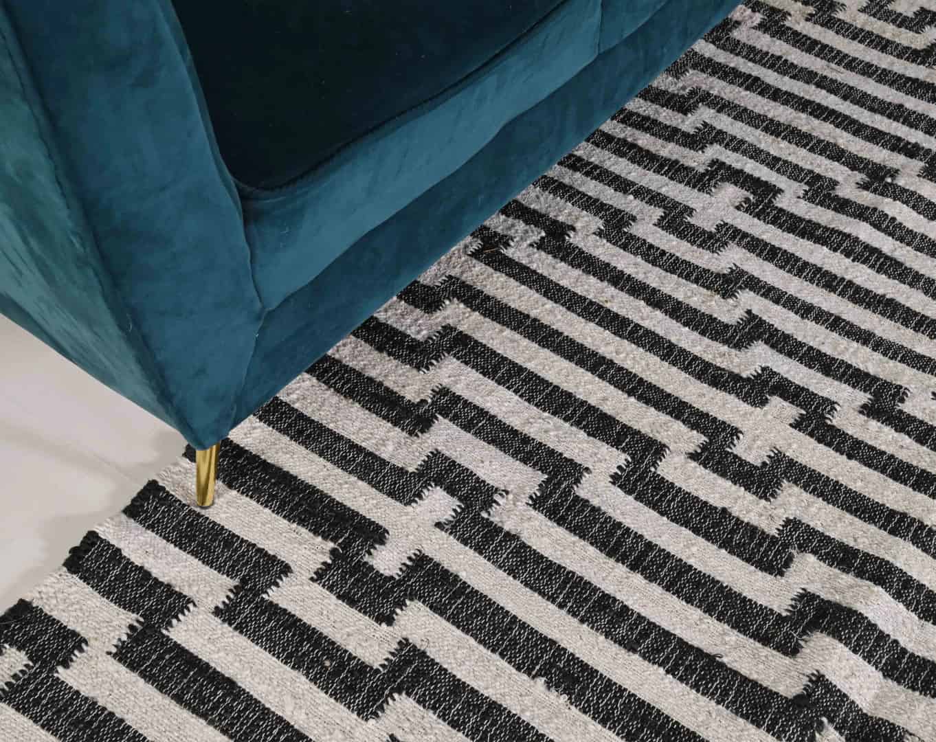 White Cotton Jute Handwoven Large Area Dhurrie Rug With White Stipes Lines For Living Home Decor Rug and White Fringes Jute Rug Bohemian Decor Jute Rug  - Image 7