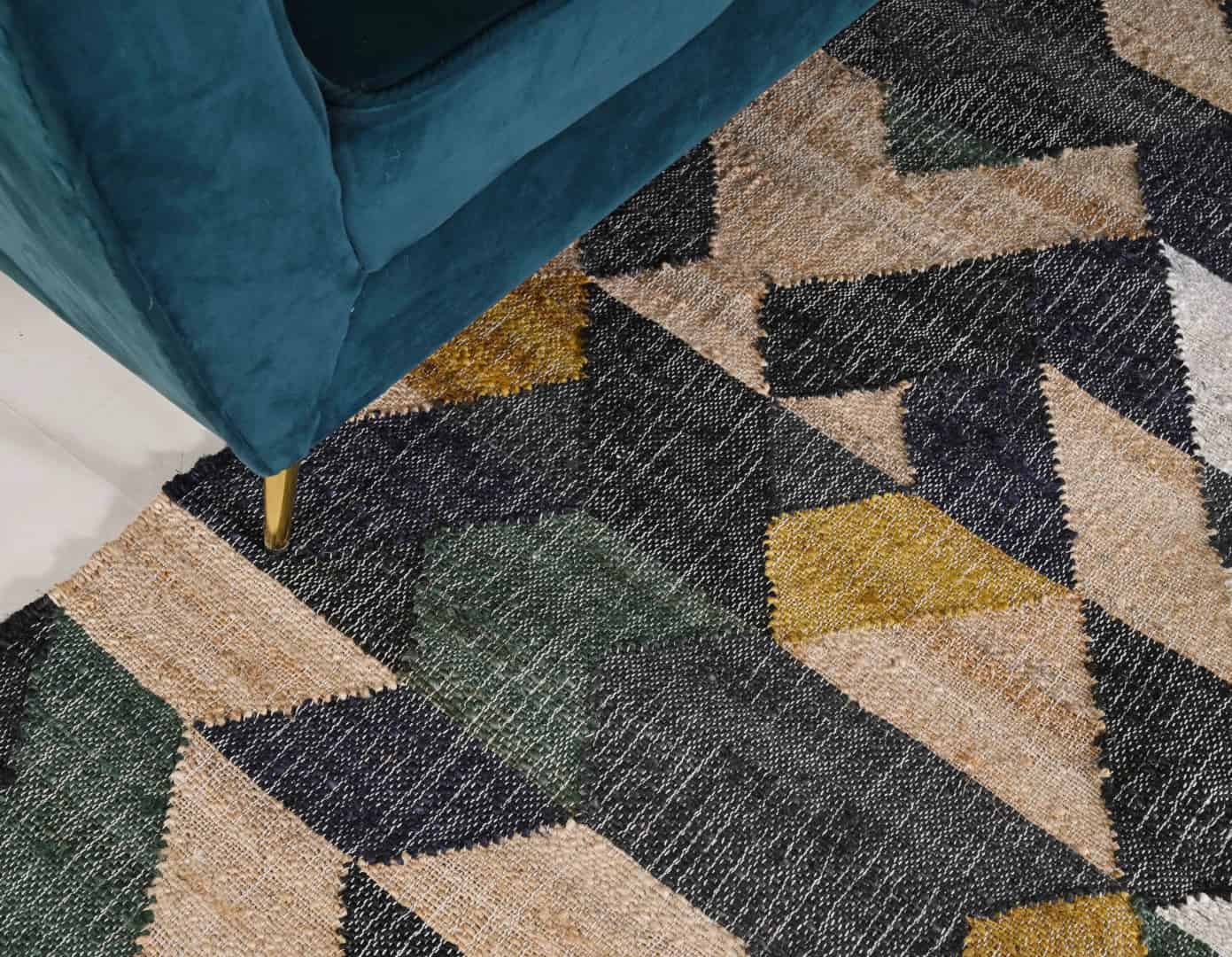 Eco Friendly Handwoven Multicolor Cotton Jute Rug White Fringes Jute Rug Large Area Jute Dhurrie Rug For Living Home Decorative Jute Rug Dining Table Jute Rug  - Image 4