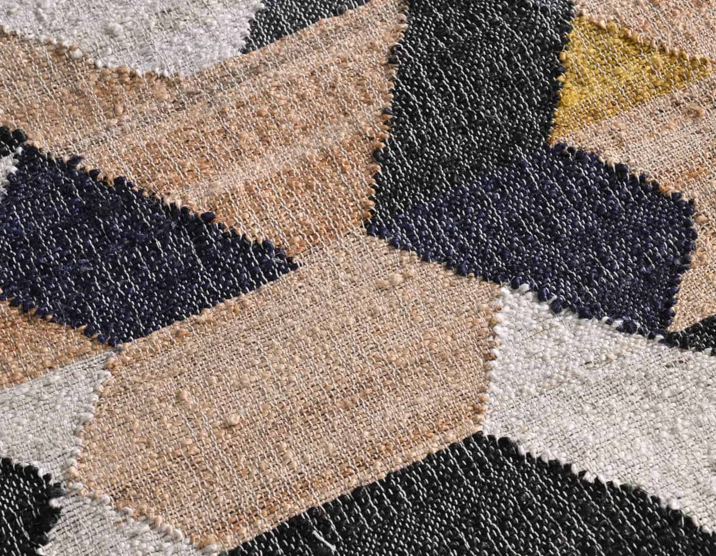 Eco Friendly Handwoven Multicolor Cotton Jute Rug White Fringes Jute Rug Large Area Jute Dhurrie Rug For Living Home Decorative Jute Rug Dining Table Jute Rug  - Image 5