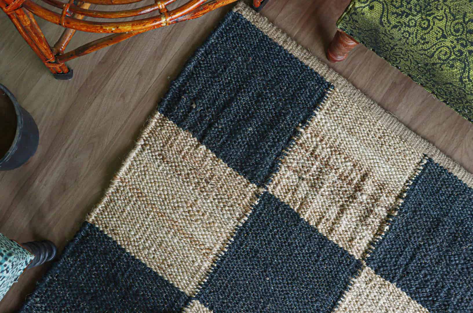 Stair Rectangle Black And Beige Box Design Rug For Hallway Extremely Long Rectangle Rug Boho Home Decor Hemp Rug Large Area Dhurrie Rug Bohemian Hemp Rug   - Image 5