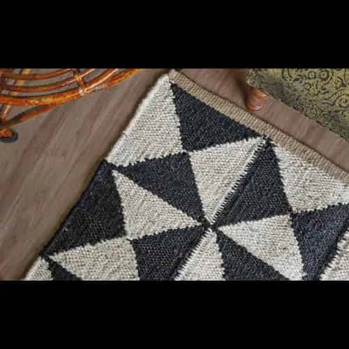 Handmade Hemp Rug off White and Black Color Boho Decor Hemp Hallway Decor Hemp Jute Rug Hemp For Farmhouse Custom Size Hemp Carpet Vintage Large Area Rug  - Image 4