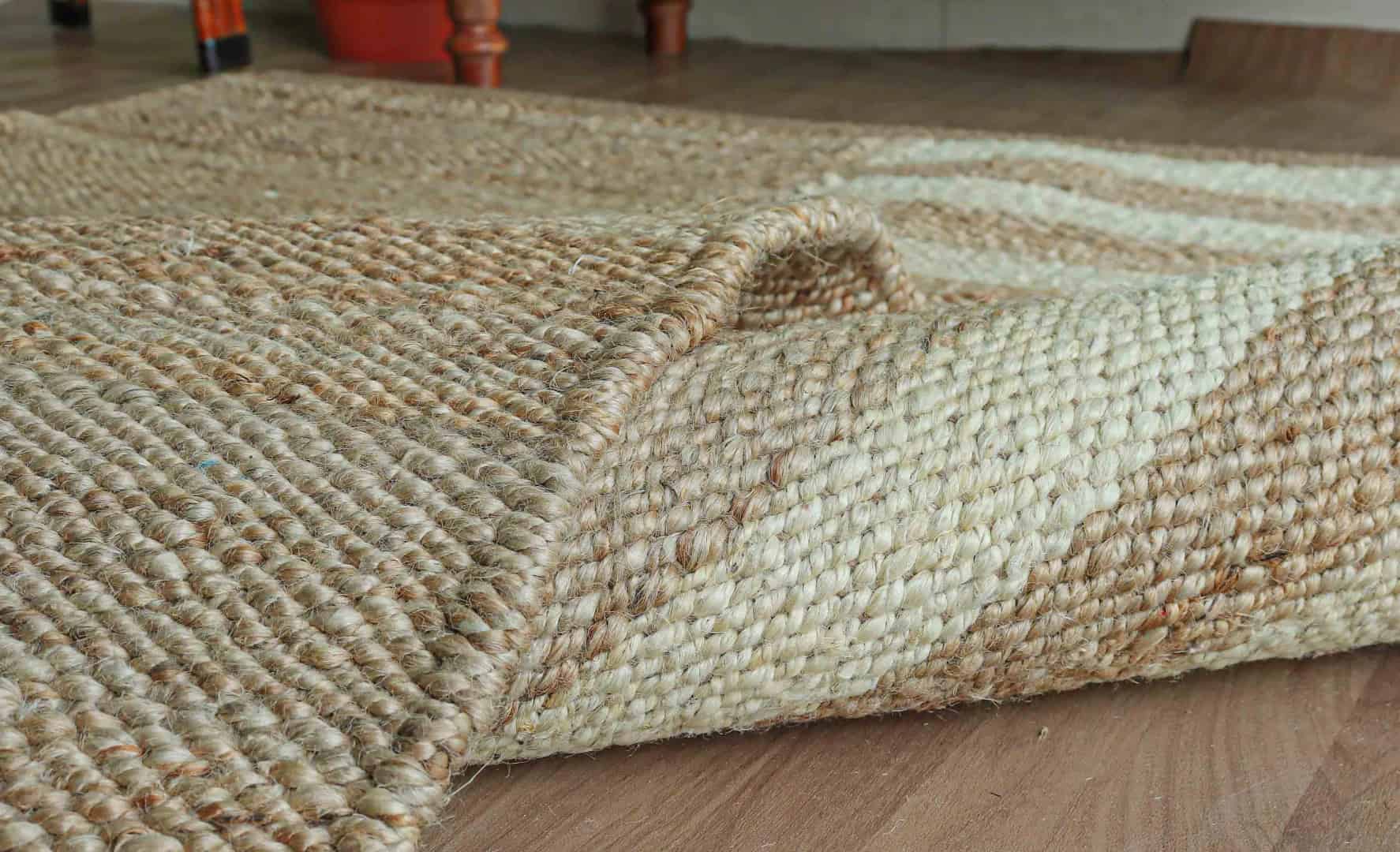 Indian Handmade Beige with Off White Stripes Hemp Rug Boho Decor Hemp Hallway Decor Hemp Jute Rug Hemp For Farmhouse Hemp Carpet Living Home Decor Rug  - Image 7