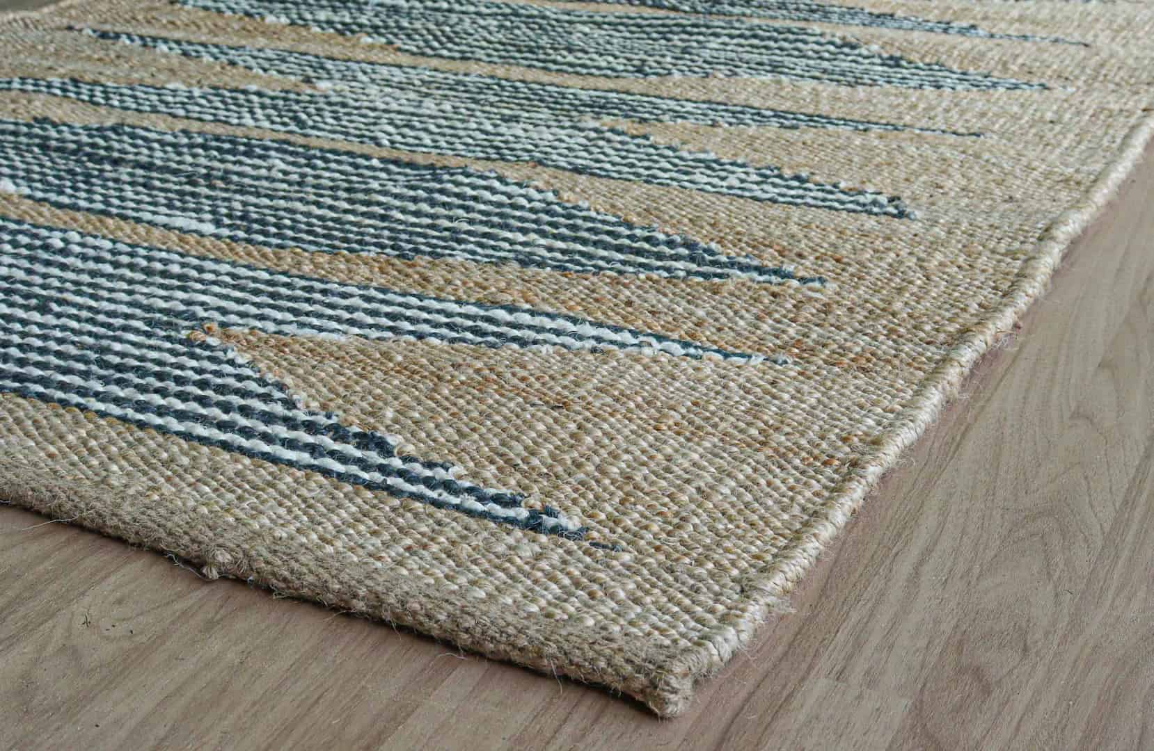 Indian Handmade New Design Natural Jute Hemp Rug with Black and White Design Hemp Rug For Hallway Decor Hemp Rug For Living Room Area Vintage Large Dhurrie Rug - Image 7