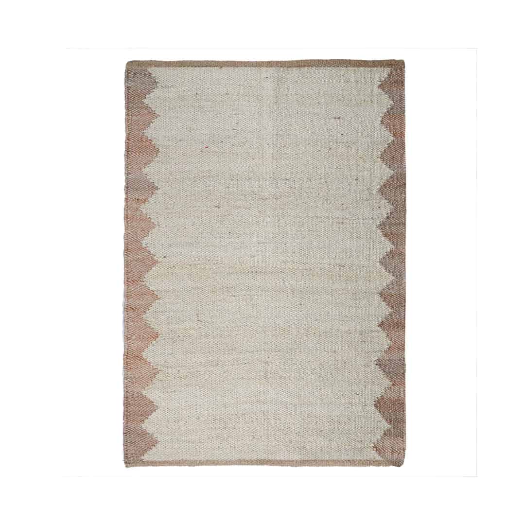 Handmade Hemp Rectangle White And Beige Color Boho Decor Hemp Hallway Decor Hemp Jute Rug Hemp For Farmhouse Carpet Vintage Large Area Hemp Dhurrie Rug  - Image 1