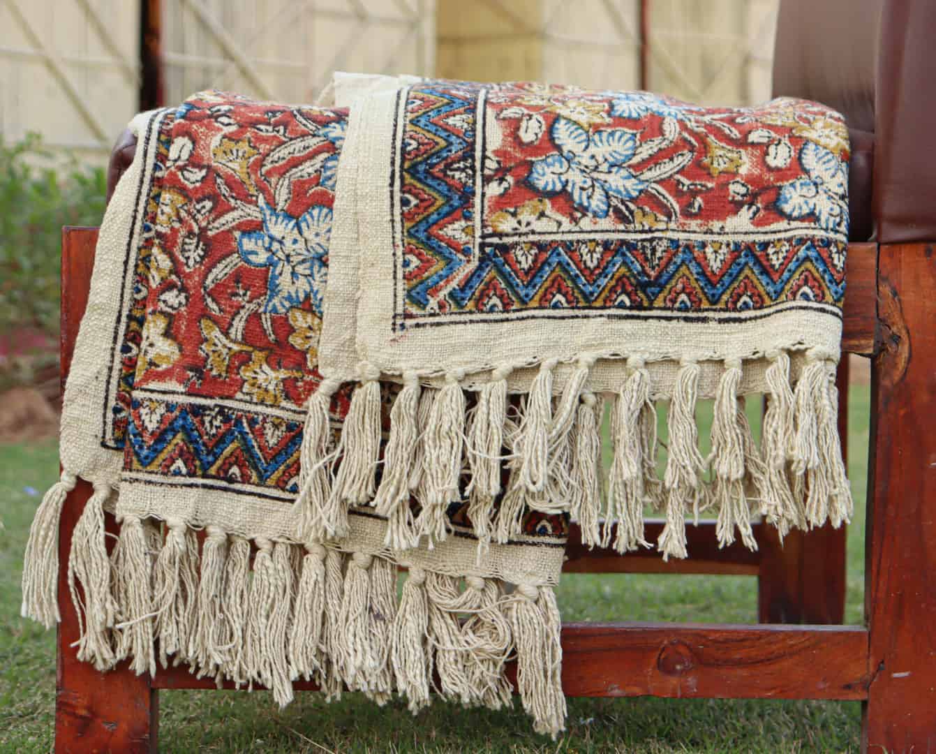 Bohemian Handmade Throw Blankets and Throws Hand Loomed Cloth Soft Cotton Blanket Boho Ethnic Beach Towel Fringes Throw Blanket For Decor Room And Sofa Cover - Image 4