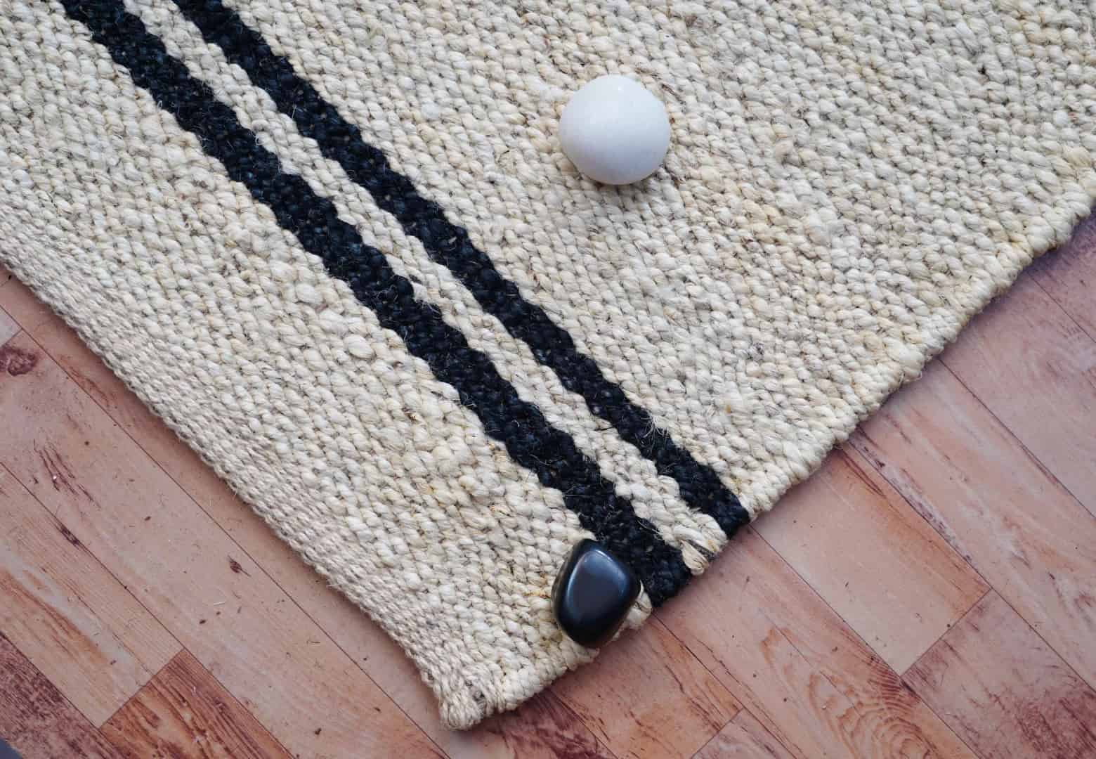 Off White Hemp Rug With Black Design Handwoven Hemp Large Area Jute Rug Hemp For Stair Decor Tufted Hemp Rug Natural Fiber Hemp Home Decor Jute Hemp Large Rug  - Image 10
