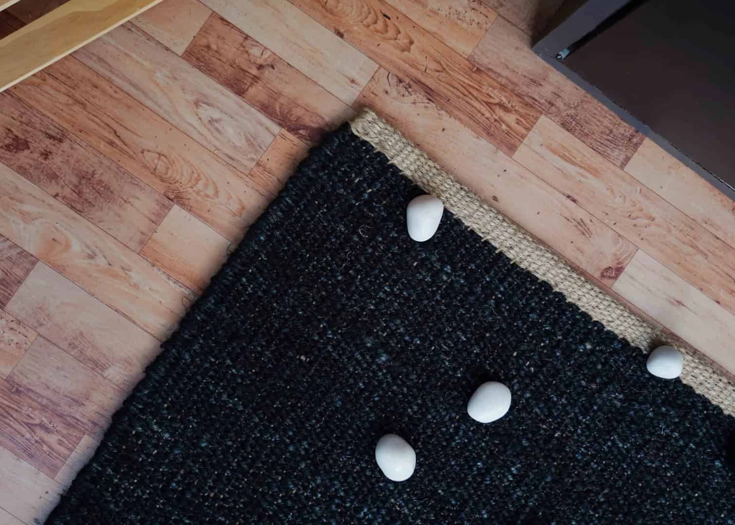 Indian Handmade Beige Rectangle Doormat Runner Hemp Jute Rug With Black Design Jute Rug Sofa Decor Large Hemp Dhurrie Rug For Living Room Decorative Hemp Jute Rug  - Image 5