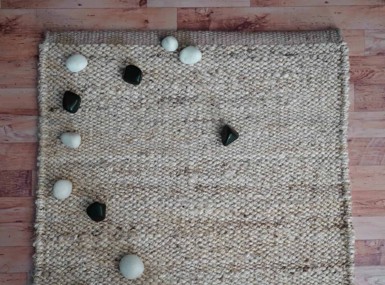 Handwoven Stair Hemp Rectangle Beige Jute Rug With White Color Hemp Large Area Jute Rug For Living Room Decor Rug Natural Fiber Hemp Tufted Hemp Rug Yoga Mat Rug  - Image 10