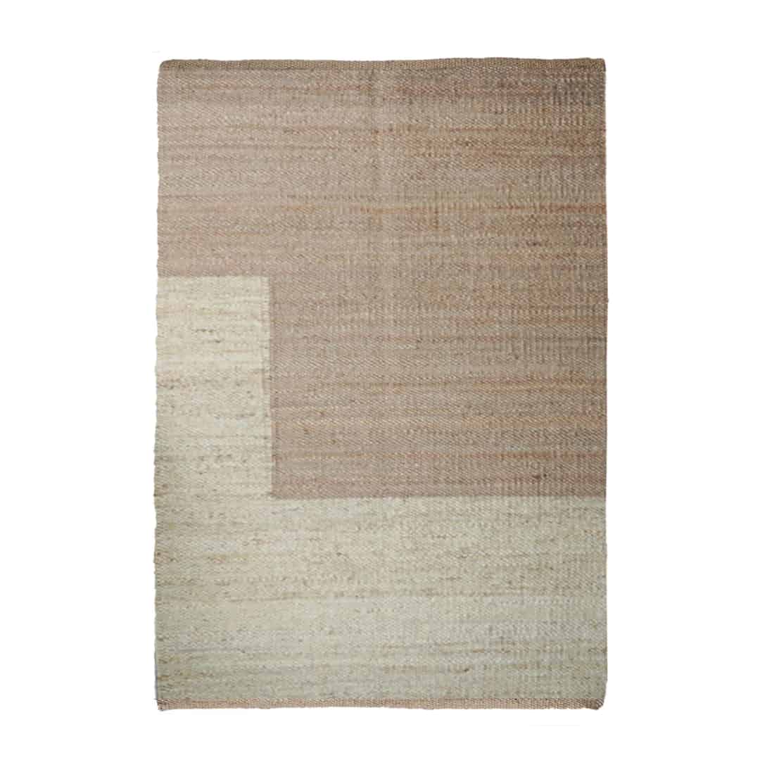 Handwoven Stair Hemp Rectangle Beige Jute Rug With White Color Hemp Large Area Jute Rug For Living Room Decor Rug Natural Fiber Hemp Tufted Hemp Rug Yoga Mat Rug  - Image 1