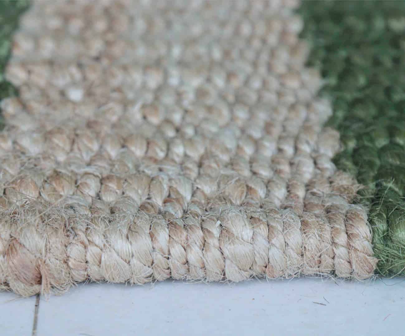 Handwoven Boho Decor Natural Hemp Jute Rug With Green Stripes Hemp Rug For Home and Living Interior Kitchen Decor Hemp Rug Vintage Jute Area Rug Eco Friendly Rug  - Image 9