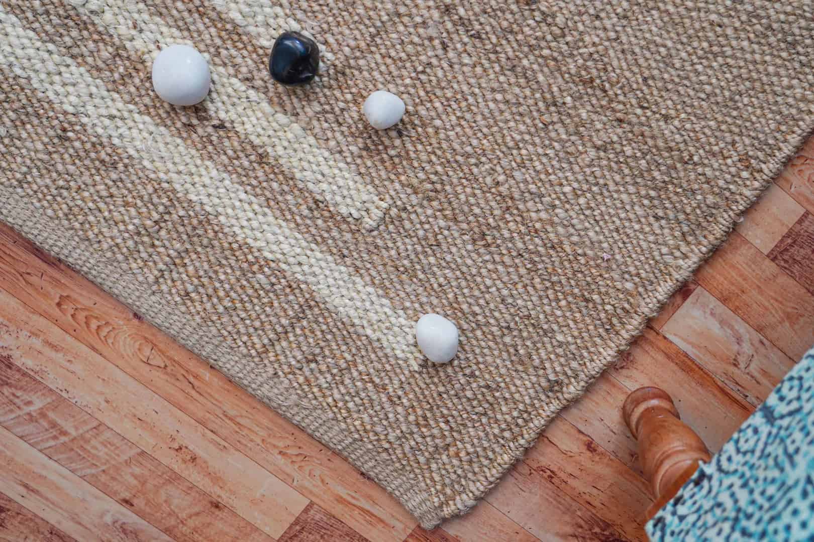 Handwoven Beige Hemp Rug With White Stripe Design Jute Hemp Rectangle Hemp Rug For Stair Decor Tufted Hemp Rug Natural Fiber Hemp For Living Decor Home Rug  - Image 7