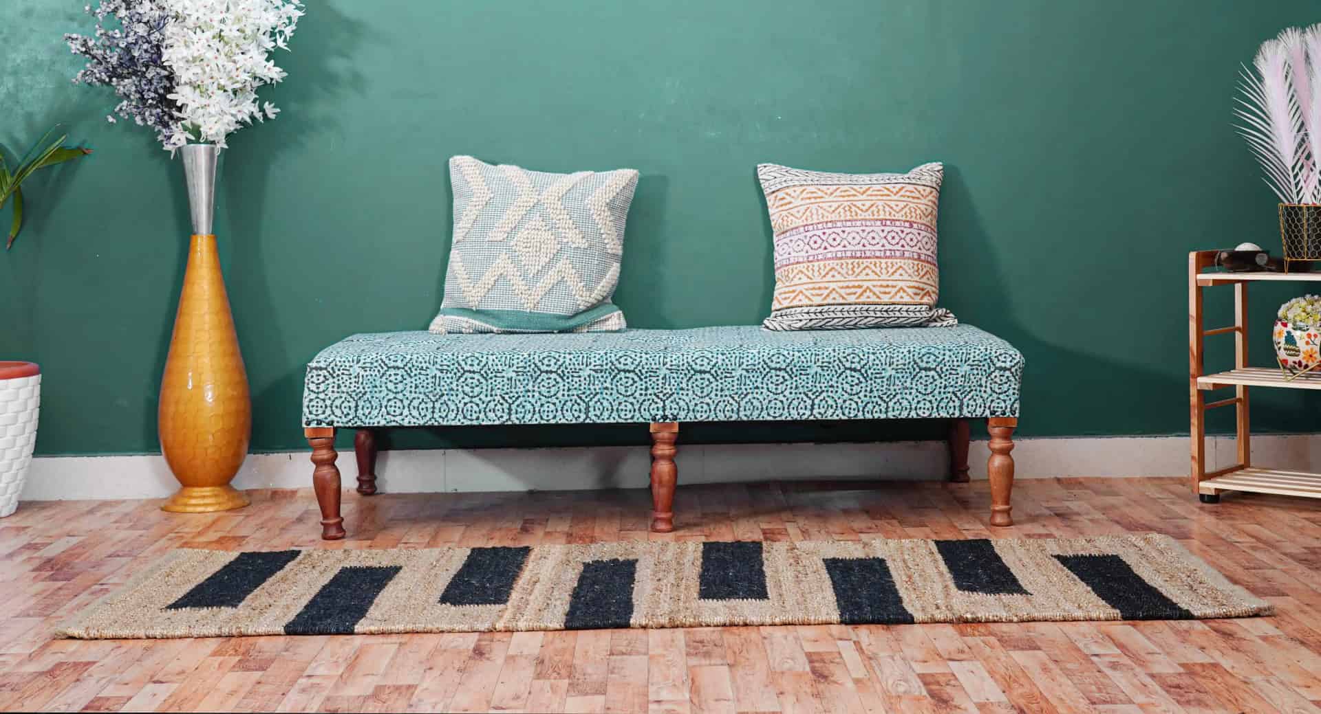 Handwoven Beige Stair Hemp Rug With Black Stripes Rug Bedside Rectangle Doormat Runner Rug Handloomed Yoga Hemp Rug For Living Decor Hemp Large Area Dhurrie Rug  - Image 4