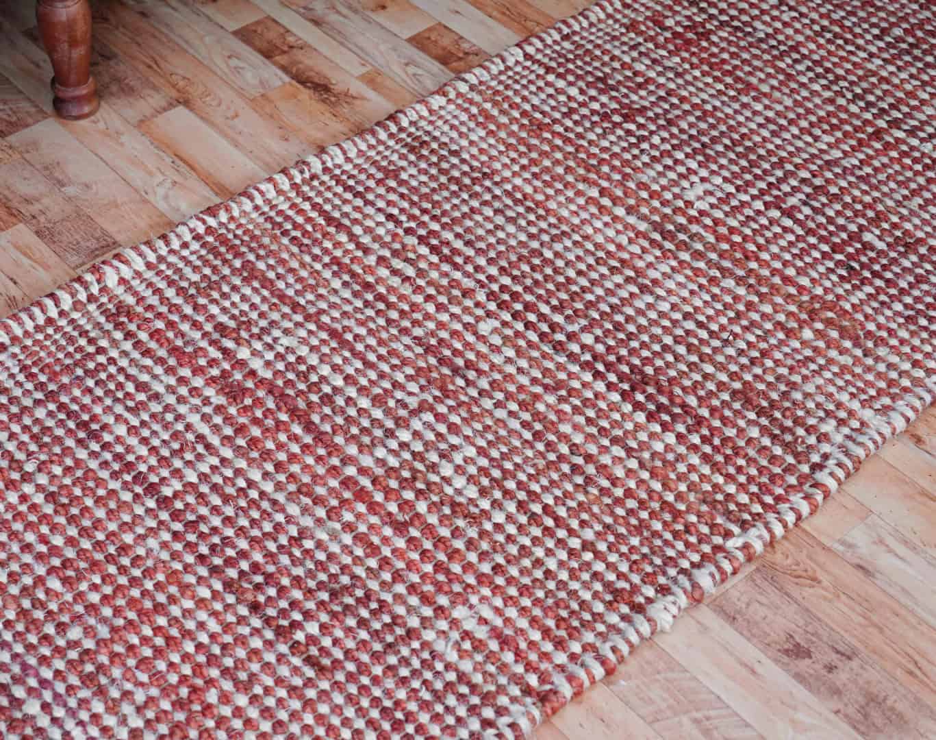 Indian Handmade Red And White Jute Hemp Runner Rug Yoga Mat Throw Carpet Handloom Hemp Jute Runner Rug Stair Decor Runner Decorative Rug Vintage Runner jute Rug  - Image 3