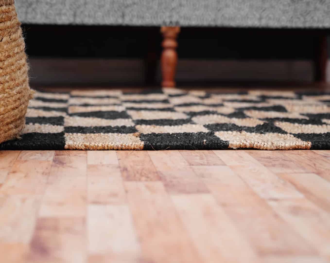 Indian Handmade Black And Beige Boxes Design Handwoven Hemp Stair Runner Rug for Hallway Extremely Long Runner Rug Large Area Jute Dhurrie Rug Vintage Jute Rug  - Image 9