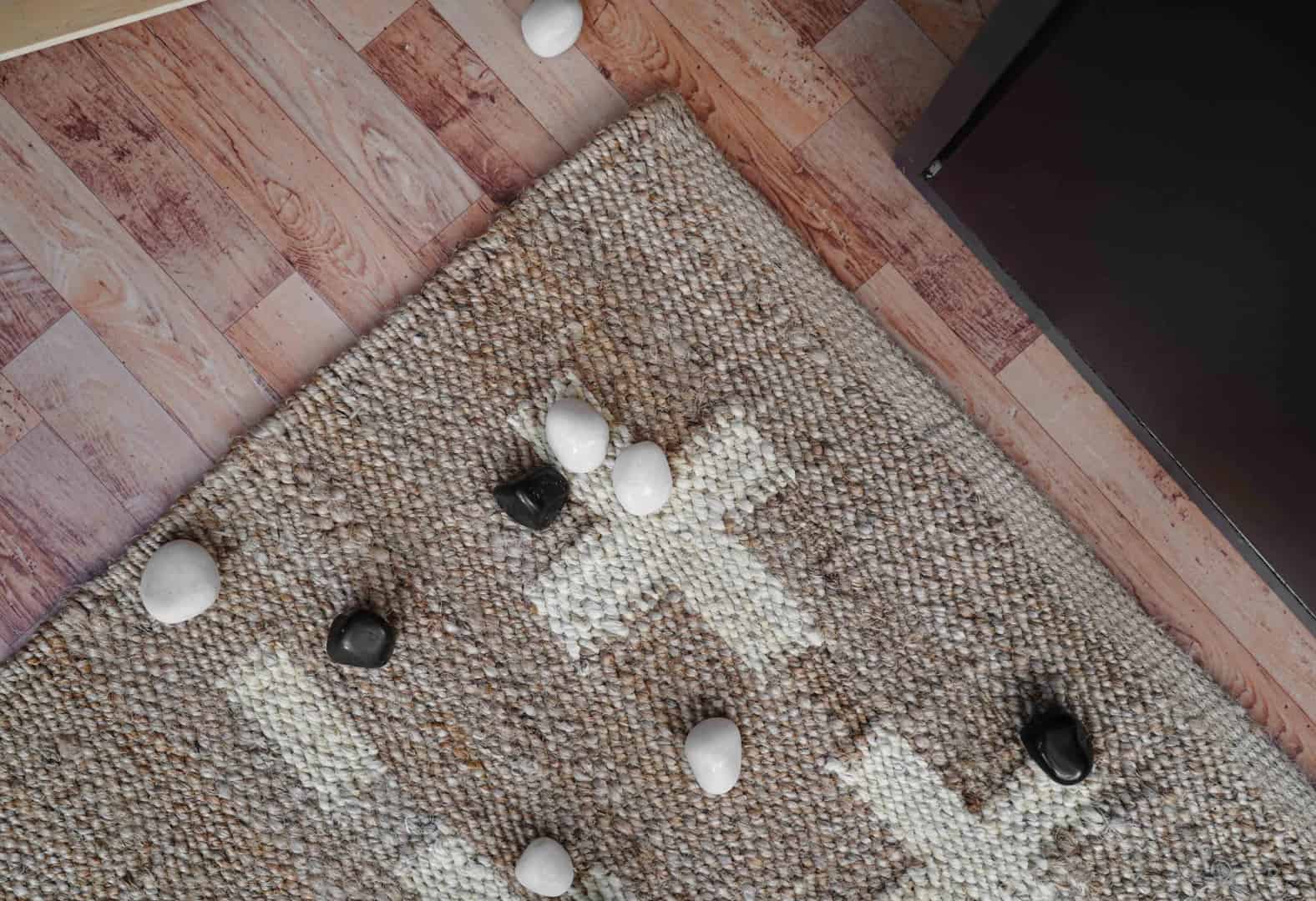 Hand Loomed Natural Jute Hemp Rug With White Plus Design Rug Handwoven Hemp Jute Rug for Eco-Friendly Home Decor Rug Table Hemp Runner Jute Rug Moroccan Rug  - Image 9